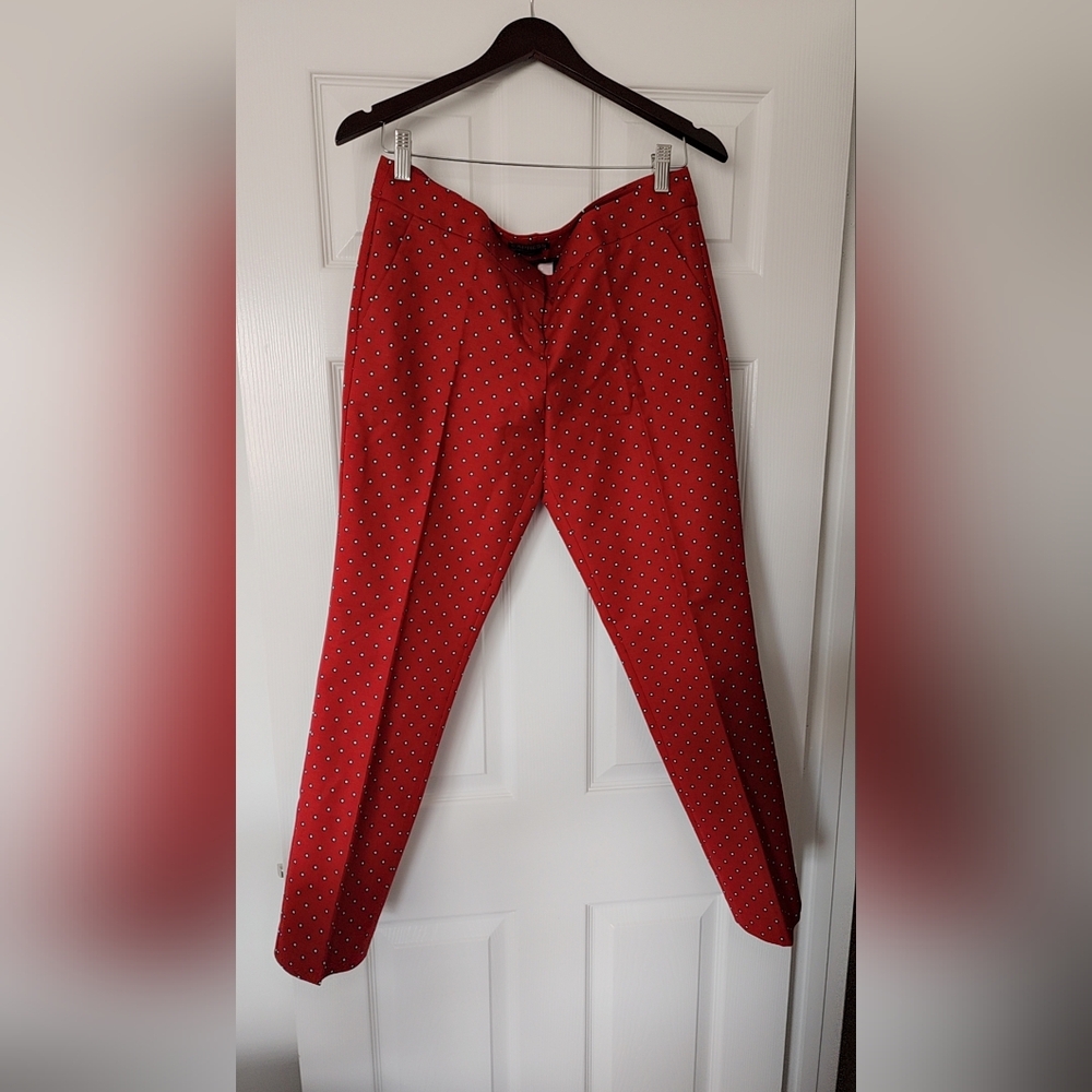 Express Red Skirt with White Dots